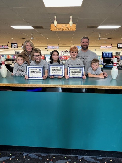 Lower division. High scratch series Cooper Latuch, high handicap series Maci Grasser and high game scratch Parker Jenkins. Lower division. High scratch series Cooper Latuch, high handicap series Maci Grasser and high game scratch Parker Jenkins.